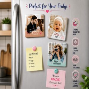 Personalized Photo Magnet – 3x3 Inch Square (Set of 10)